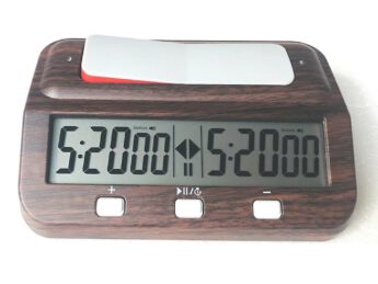 Ceas de sah digital BASIC cu aspect de lemn